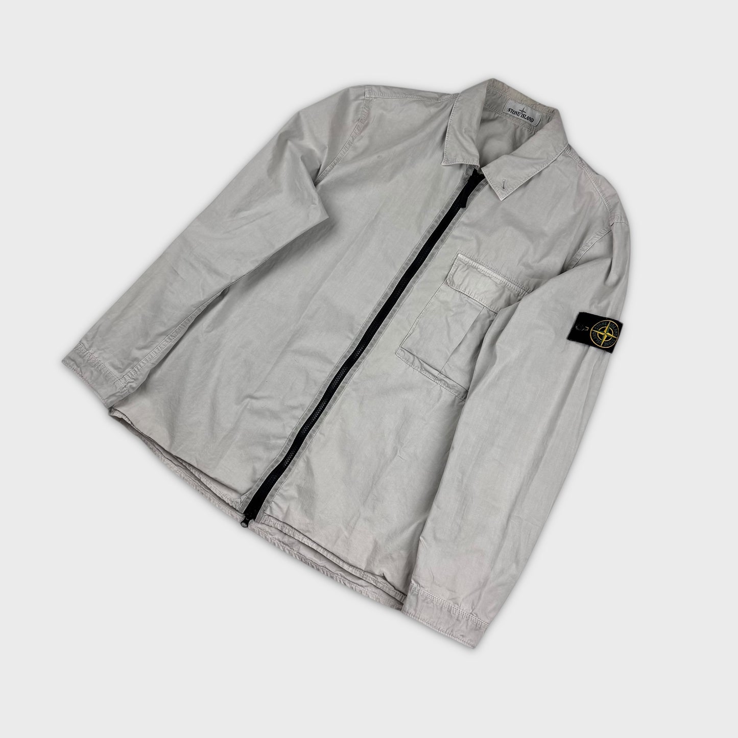 Stone Island Grey Full Zip Overshirt XL