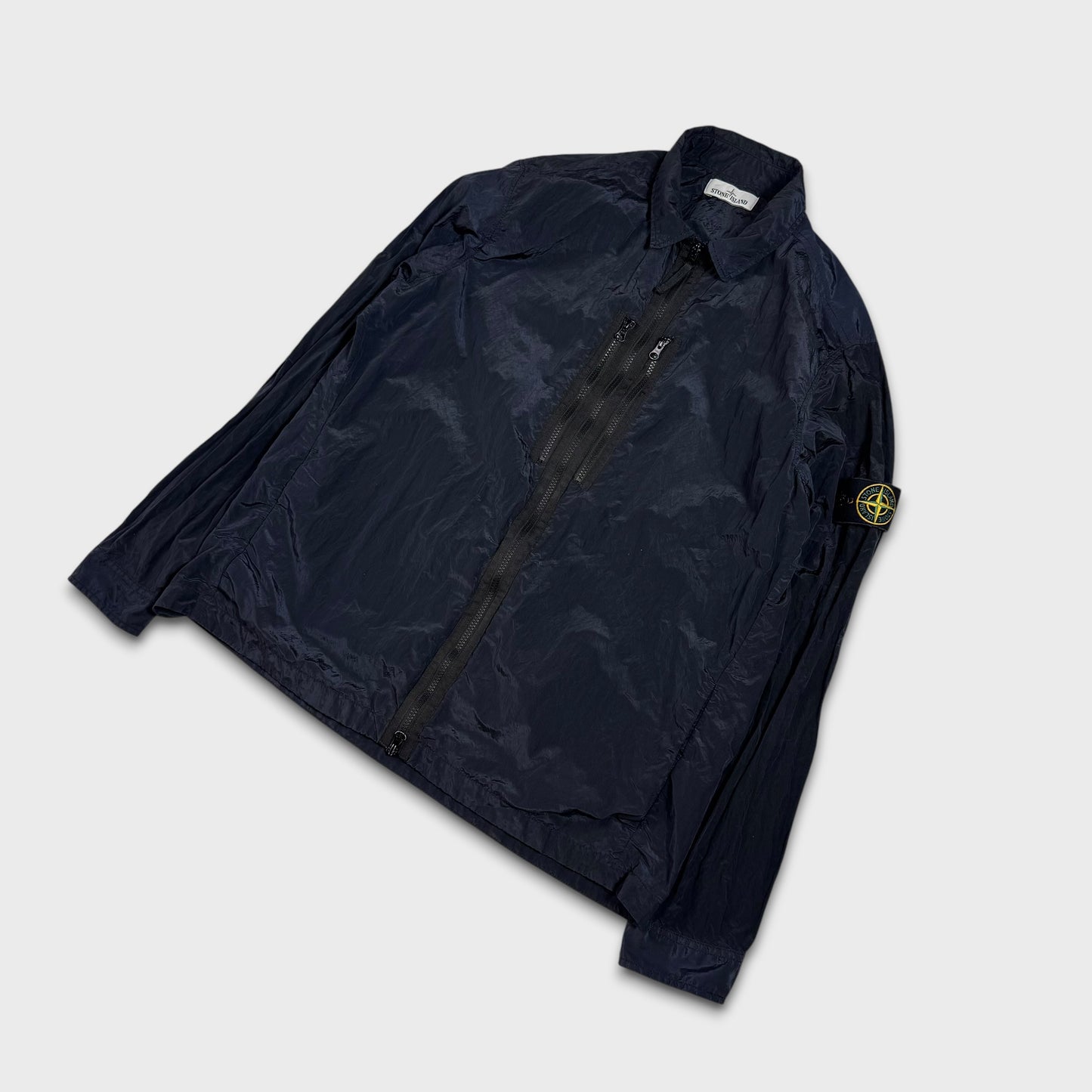 Stone Island Navy Nylon Metal Overshirt XXL