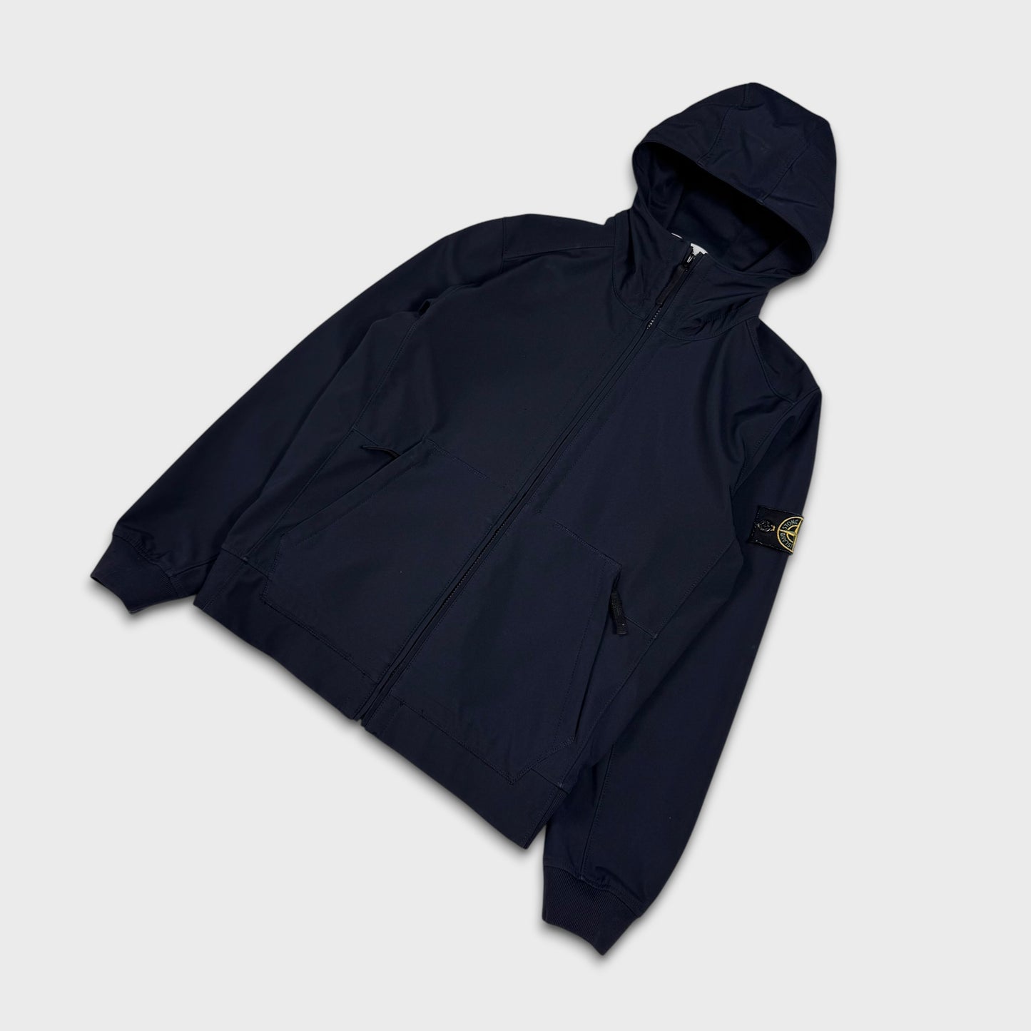 Stone Island Navy Soft Shell-R Jacket L