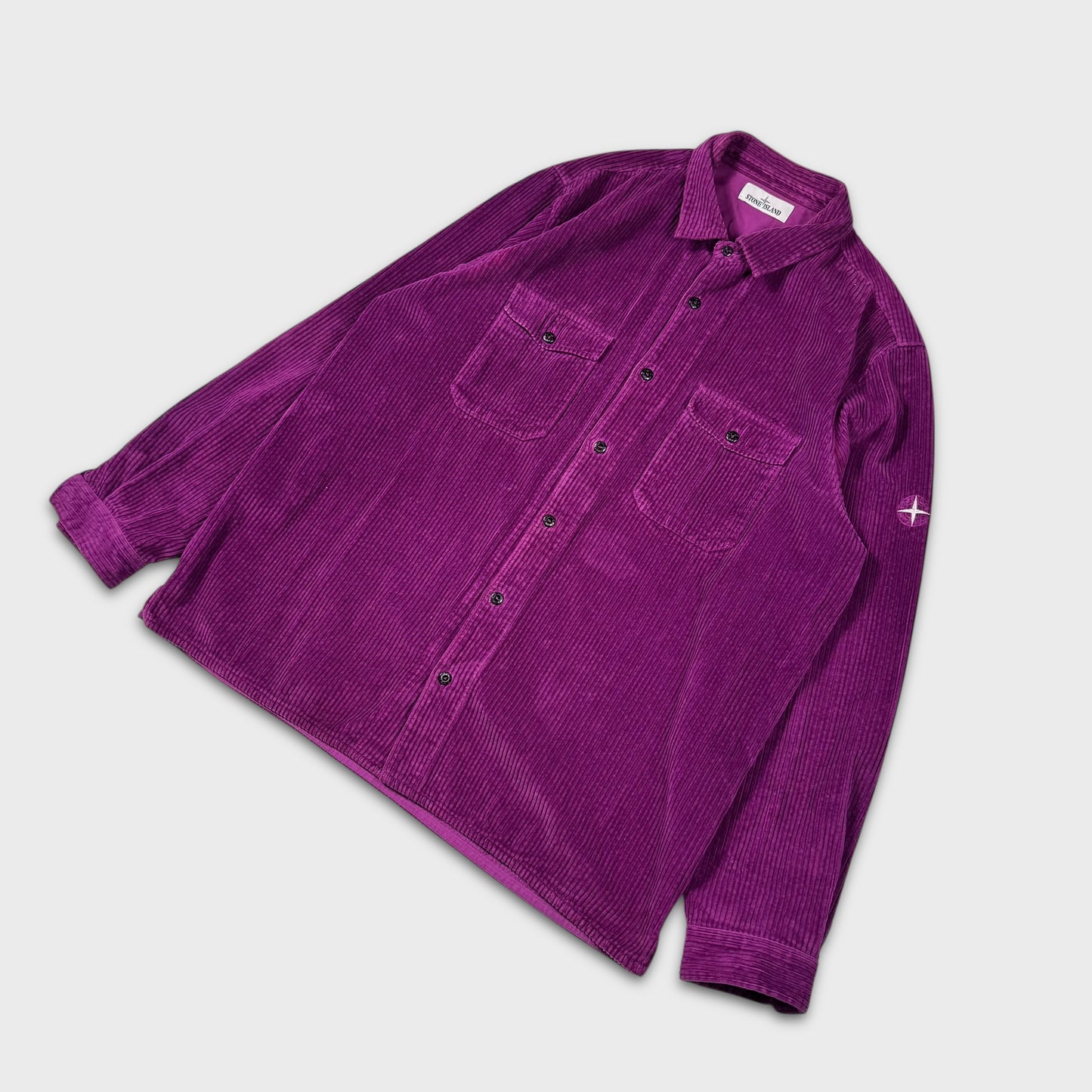 Stone Island Purple Corduroy Overshirt 3XL