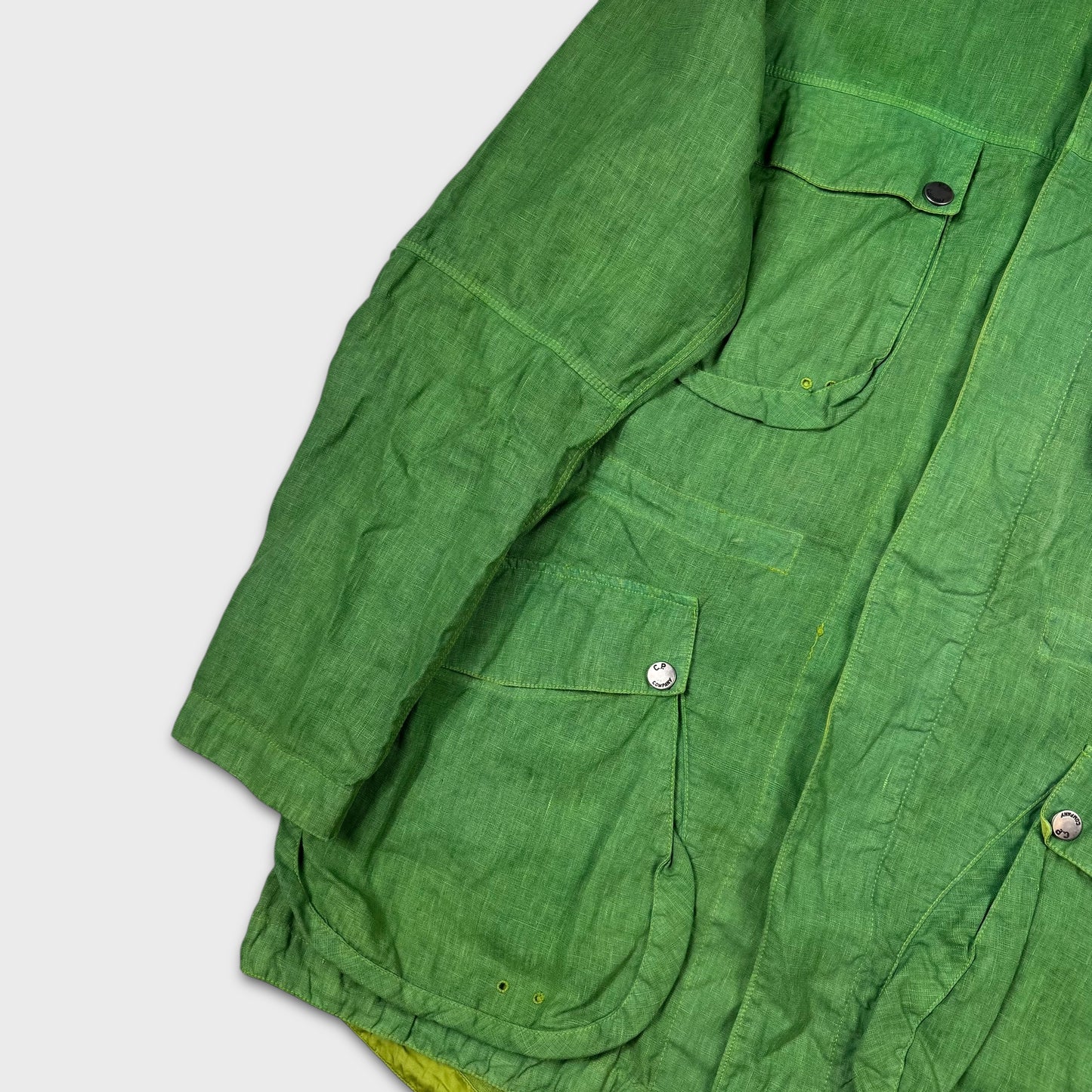 CP Company Green Lino Flax Explorer Goggle Watchviewer Jacket XL