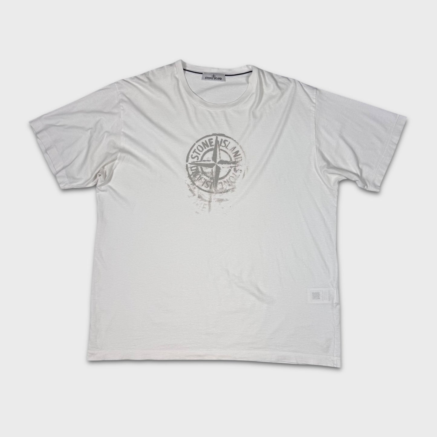 Stone Island White Compass Graphic T-Shirt XXL