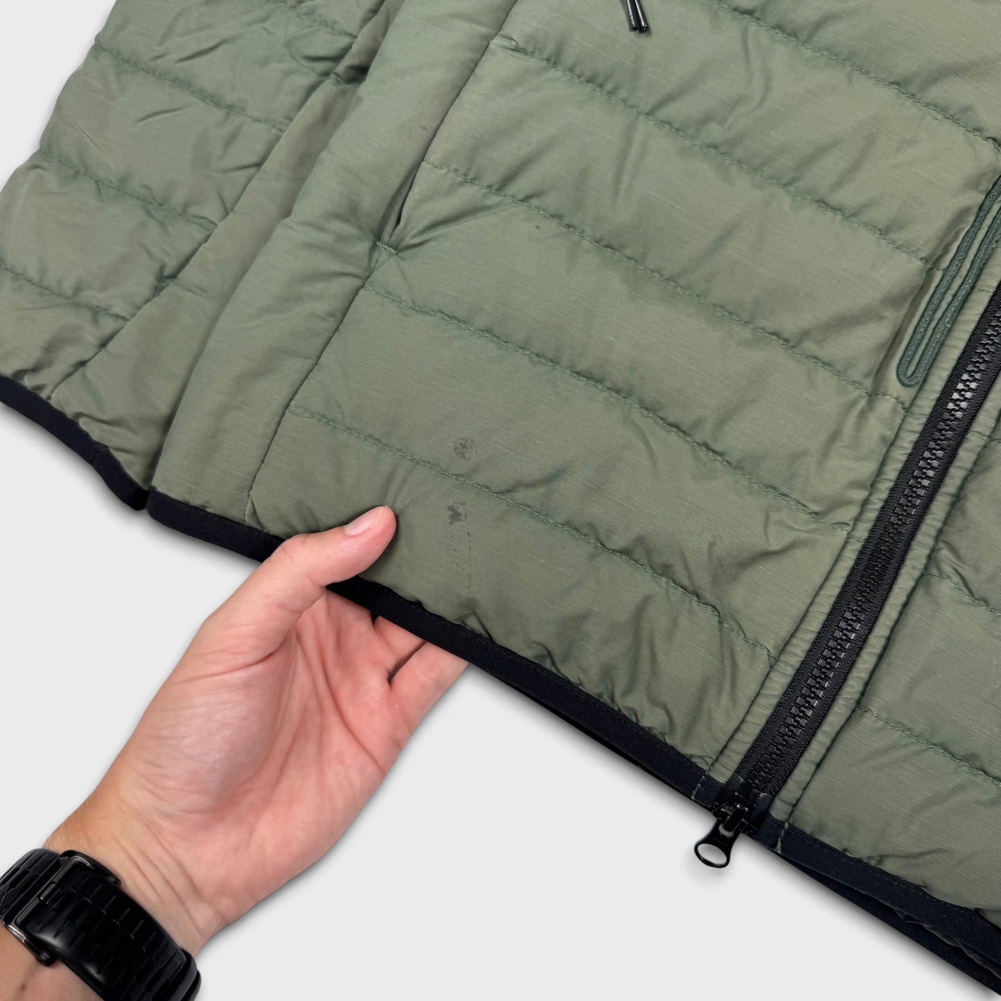 Stone Island Olive Green O-Cotton / R-Nylon Puffer Jacket S