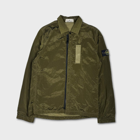 Stone Island Green Nylon Metal Overshirt M