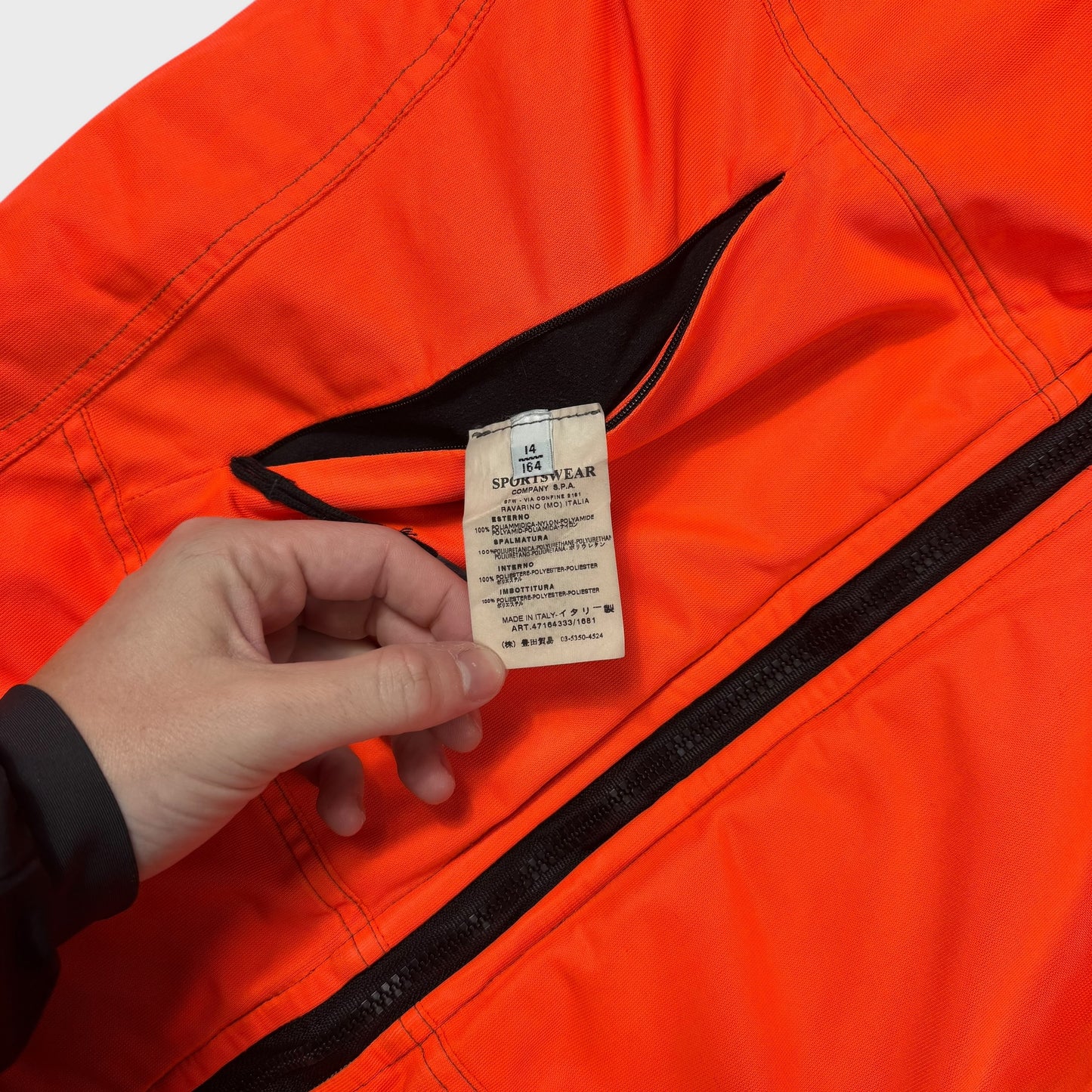 Stone Island 2007 Reversible Orange / Nylon Metal Puffer Jacket S
