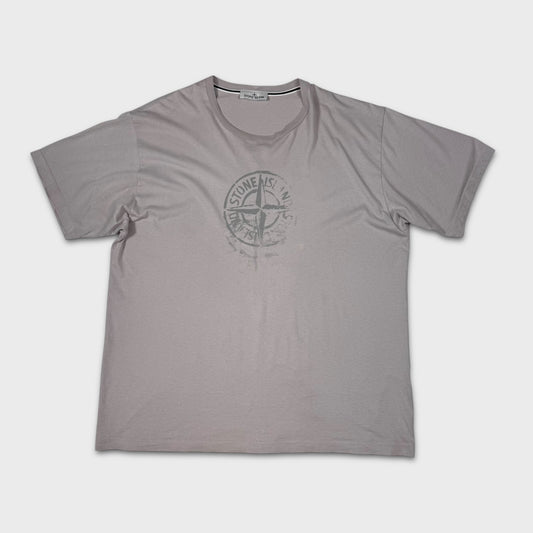 Stone Island Grey Compass Graphic T-Shirt XXL