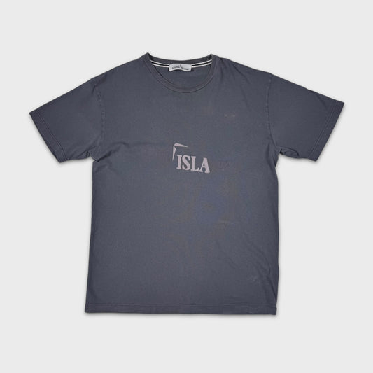 Stone Island Grey Spellout T-Shirt L