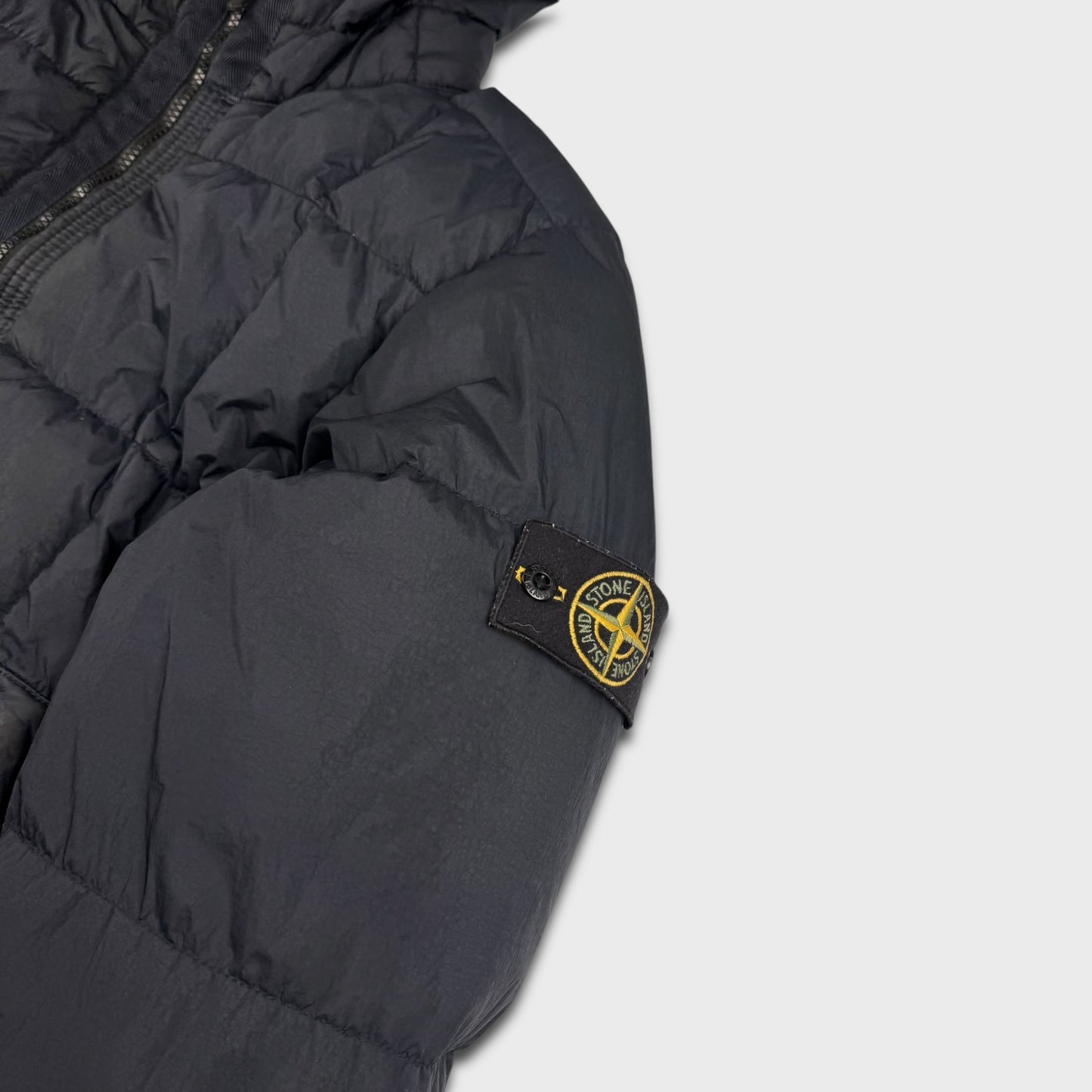 Stone Island Navy Garment Dyed Crinkle Reps NY Down Jacket XL