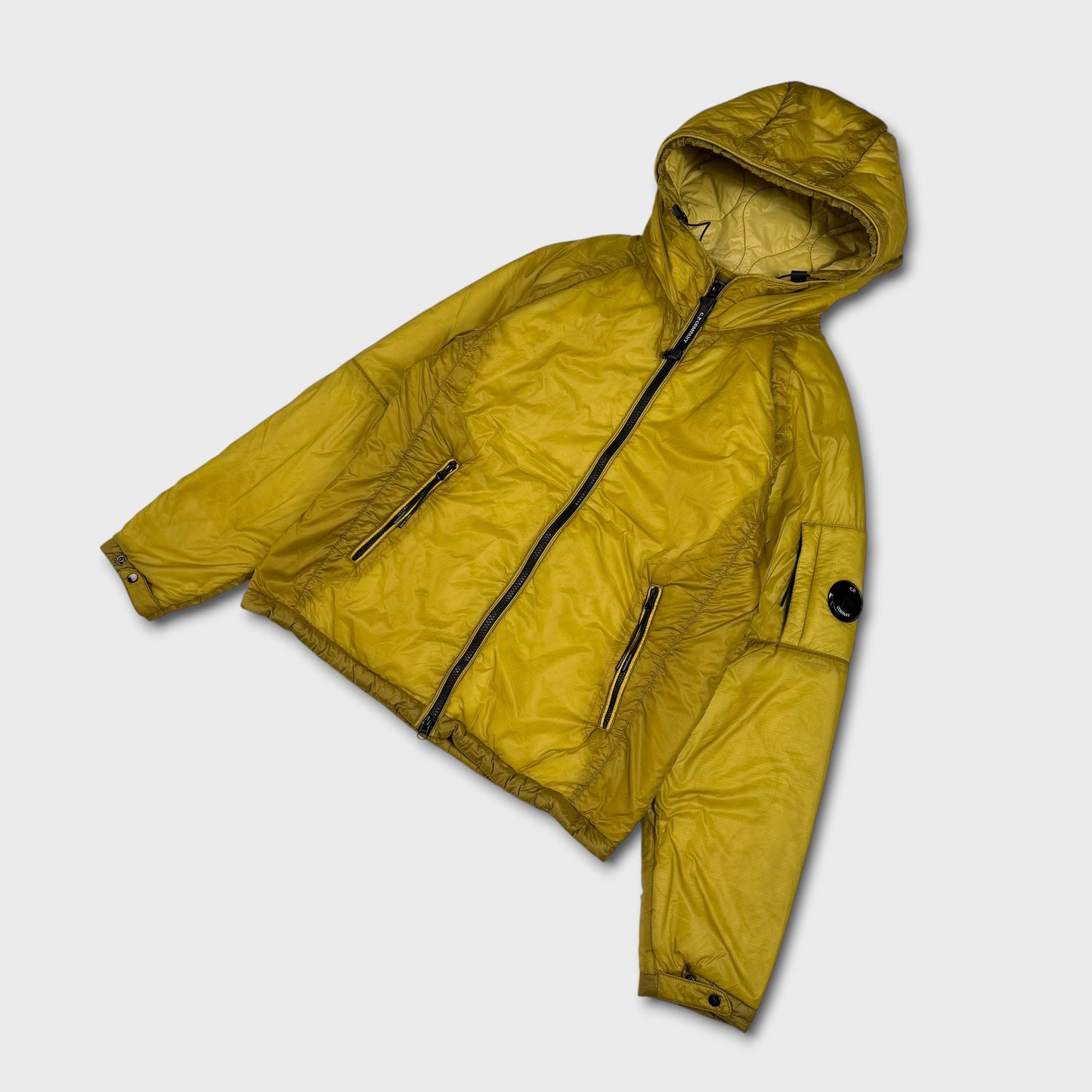 CP Company Yellow Outline Quilted Lens Jacket S