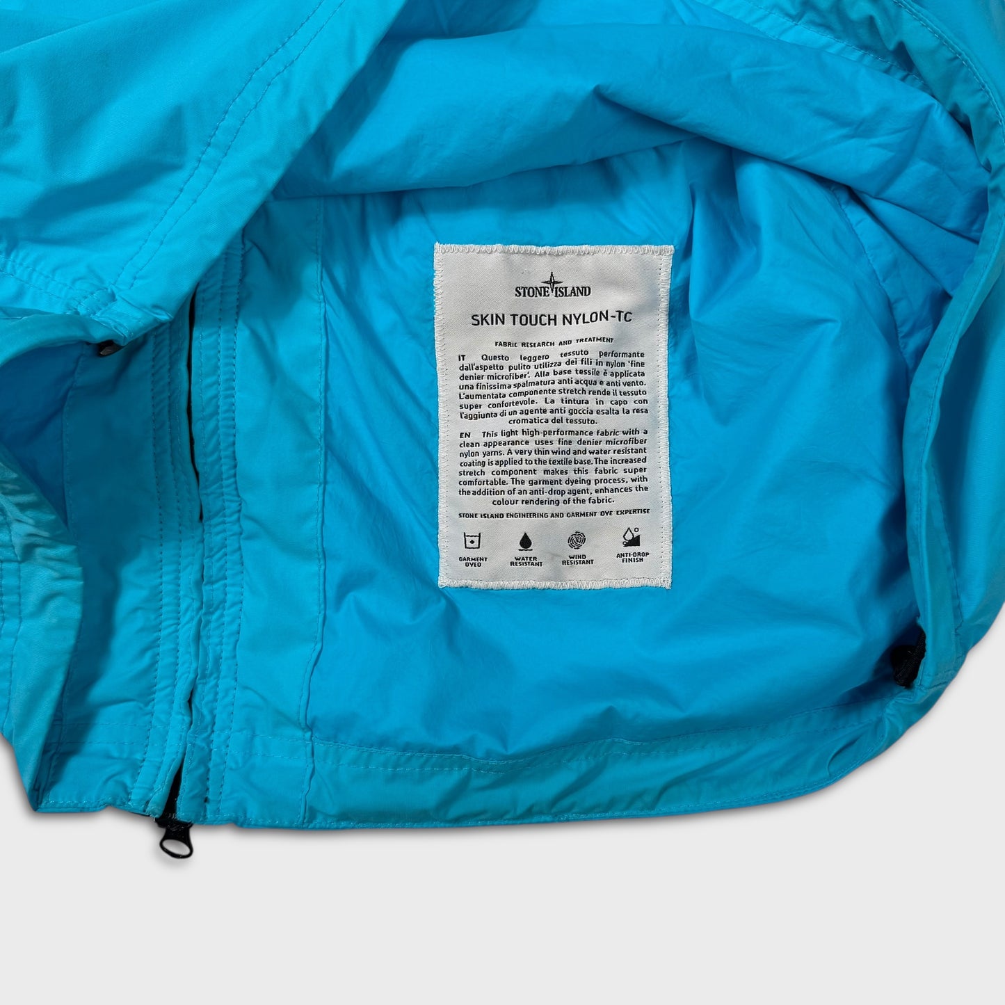 Stone Island Sky Blue Skin Touch Nylon-TC Jacket M