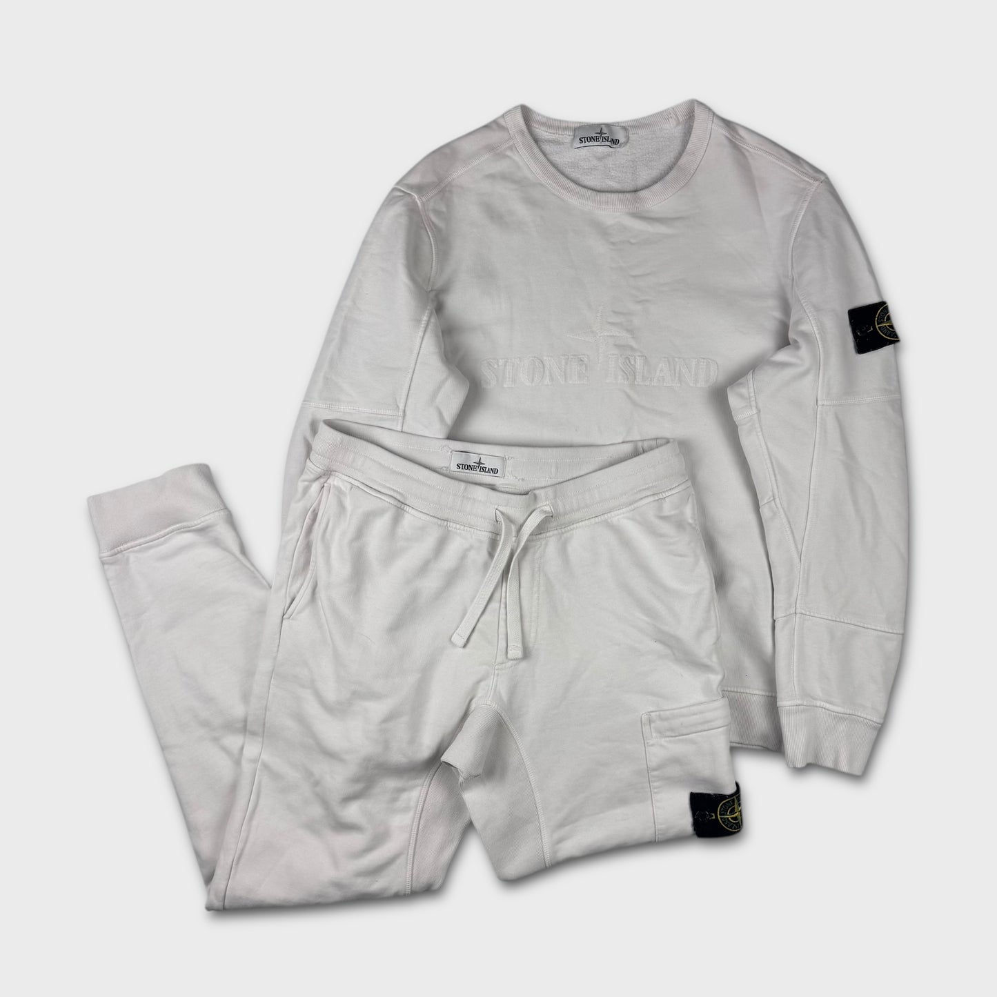 Stone Island Spellout Crewneck & Joggers Set M