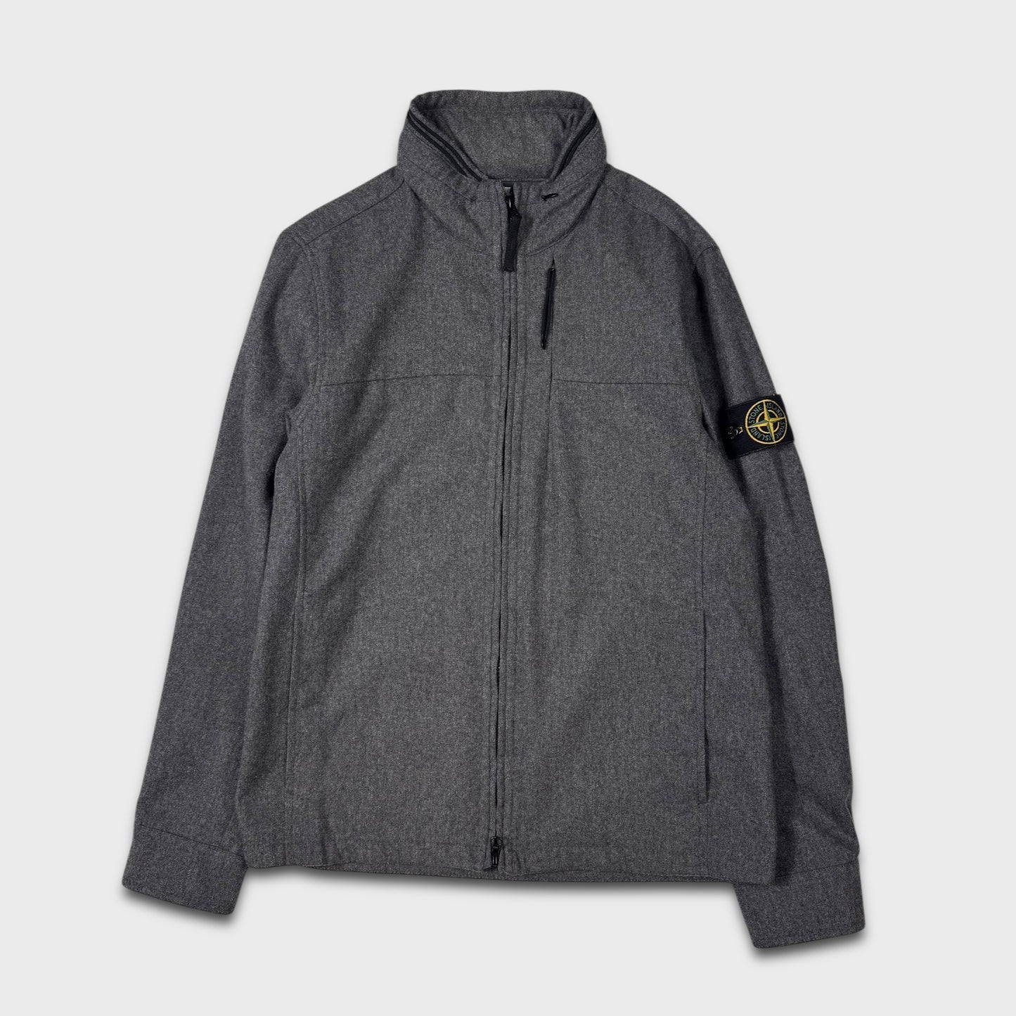 Stone Island Charcoal Wool Soft Shell Jacket M