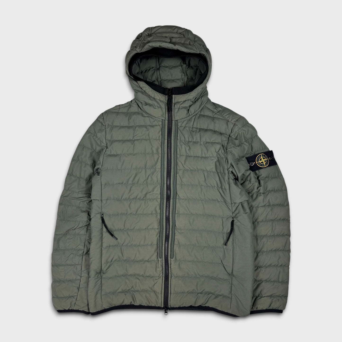 Stone Island Olive Green O-Cotton / R-Nylon Puffer Jacket S