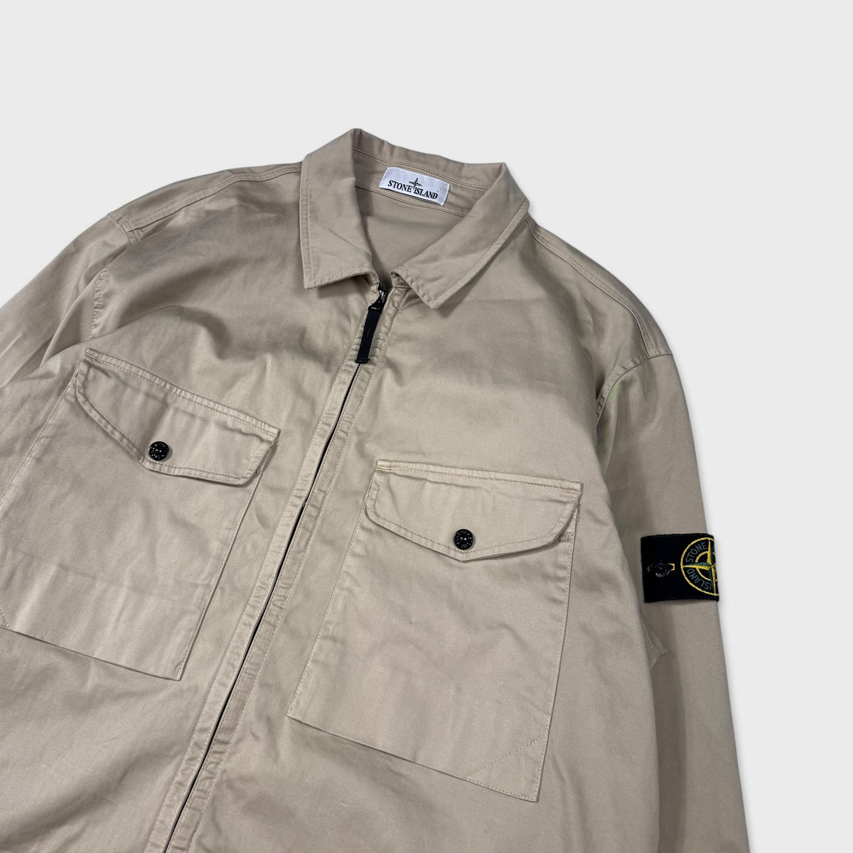 Stone Island Sand Full Zip Overshirt 3XL