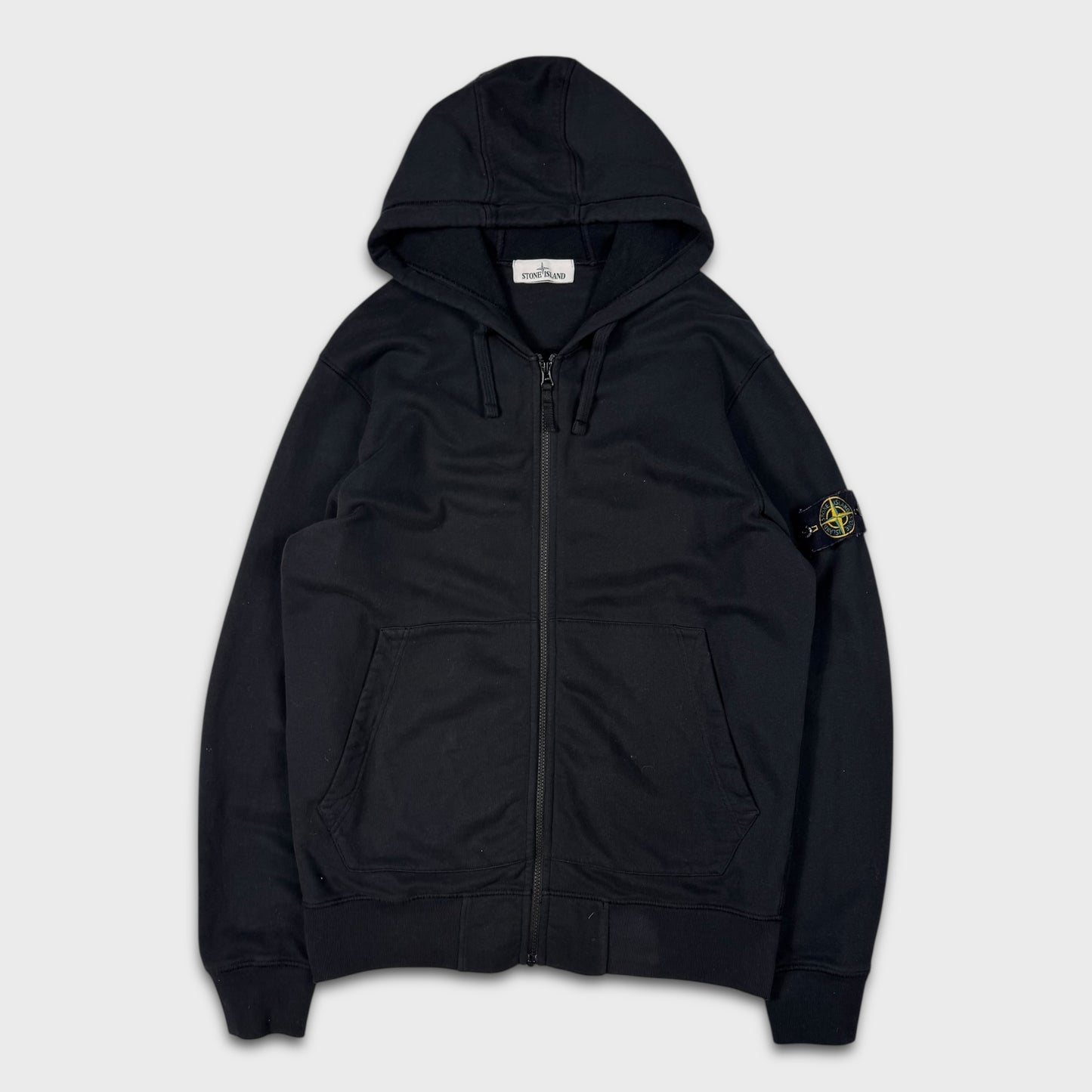 Stone Island Black Full Zip Hoodie XL