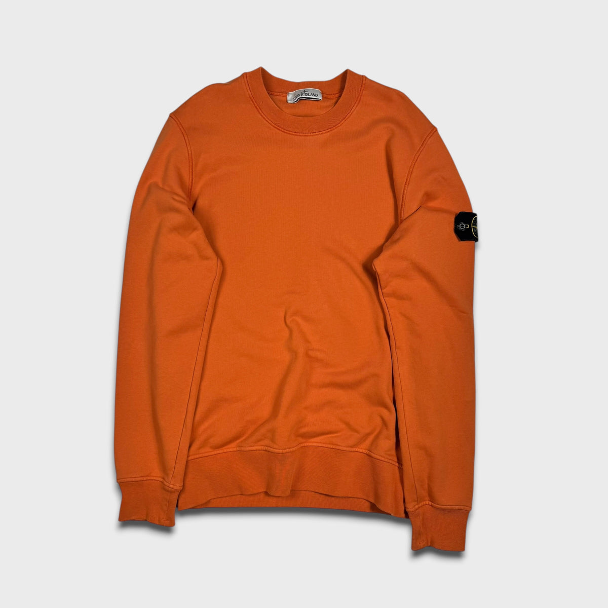 Stone Island Orange Crewneck Sweatshirt M
