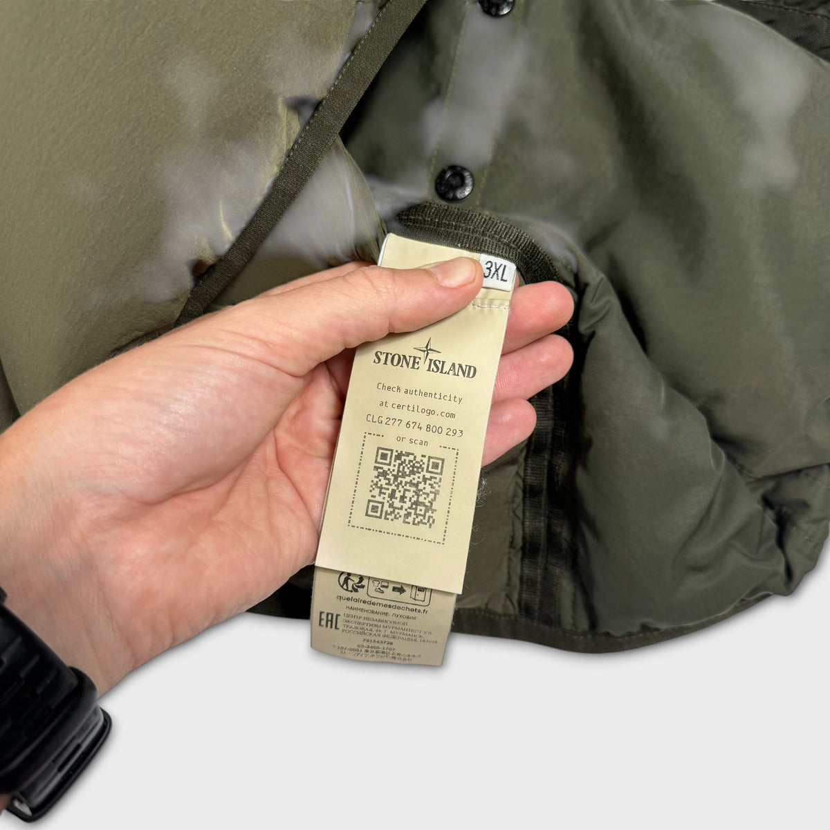 Stone Island Seamless Tunnel Nylon Down-TC Puffer Jacket NEW 3XL