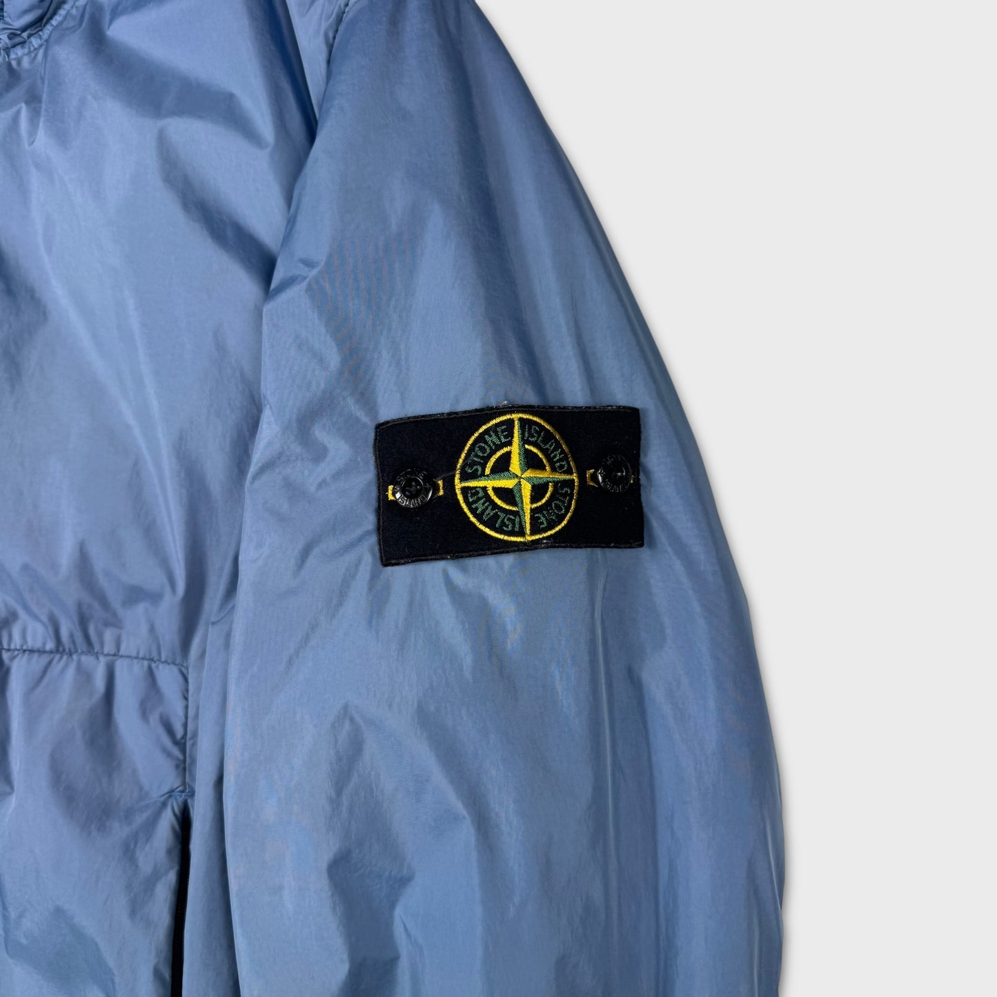 Stone Island Blue Garment Dyed Crinkle Reps Primaloft Jacket L