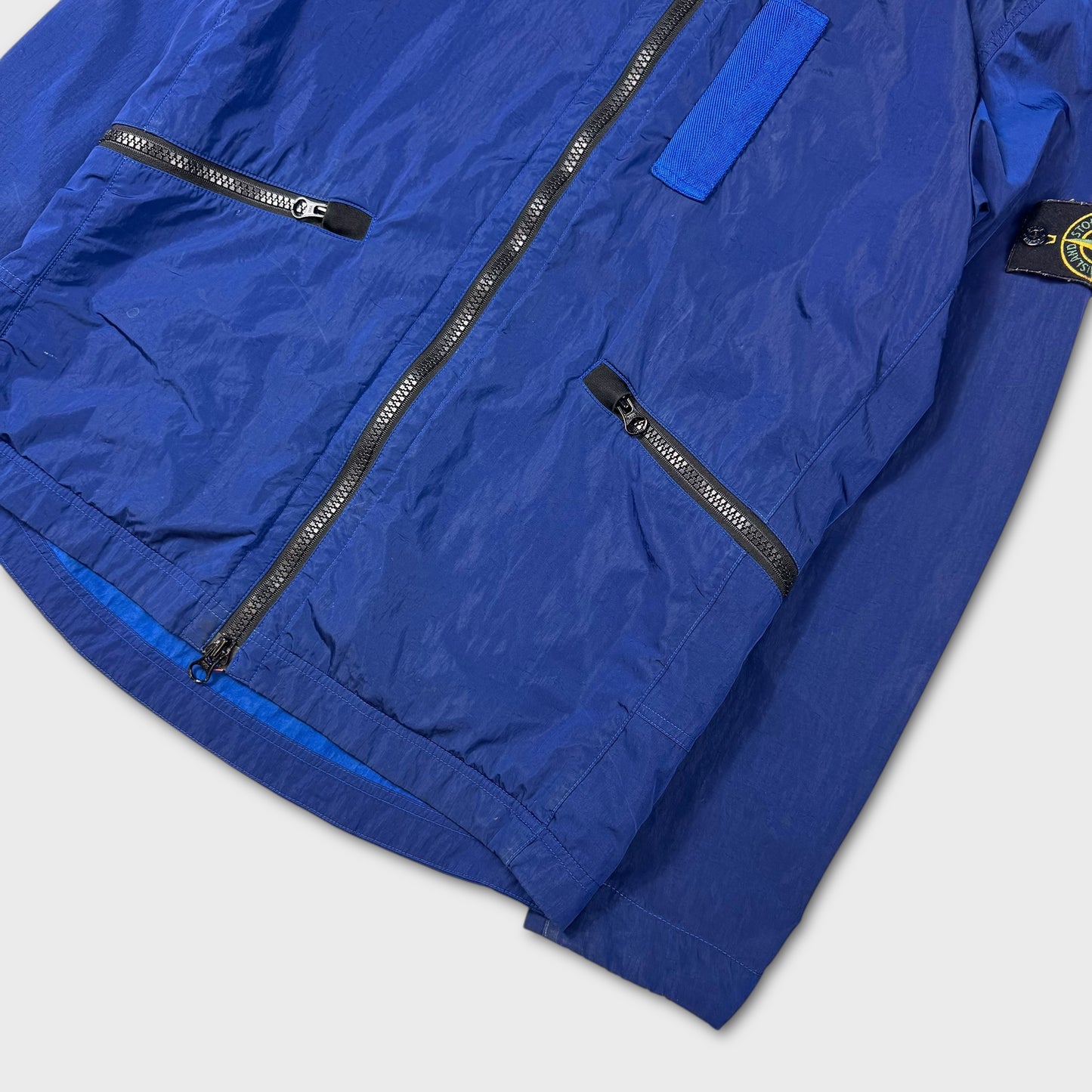 Stone Island Royal Blue Nylon Metal Flock Jacket M