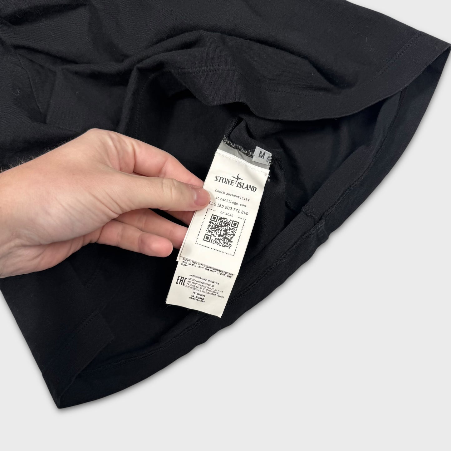 Stone Island Black Compass Graphic T-Shirt M
