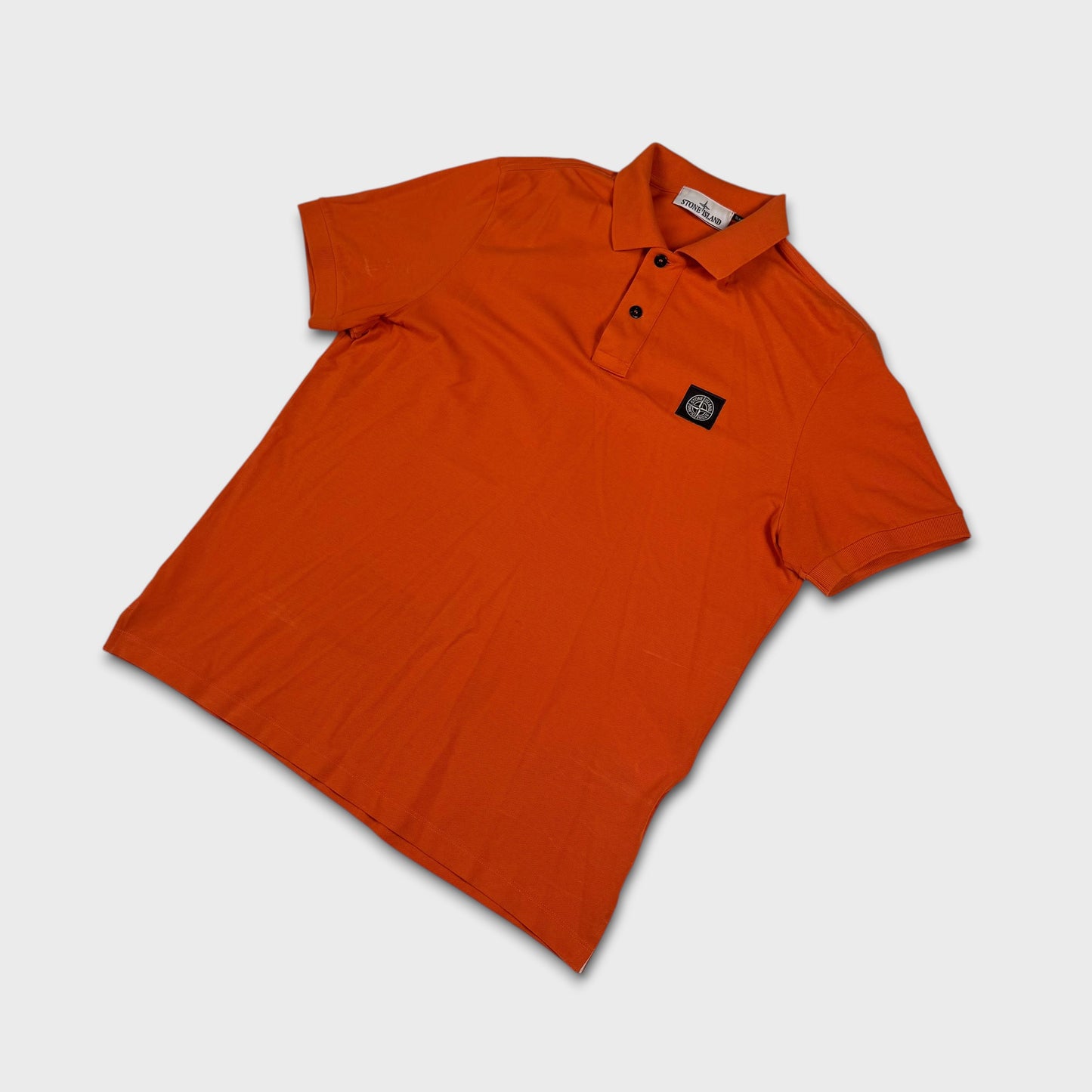 Stone Island Orange Polo Shirt L