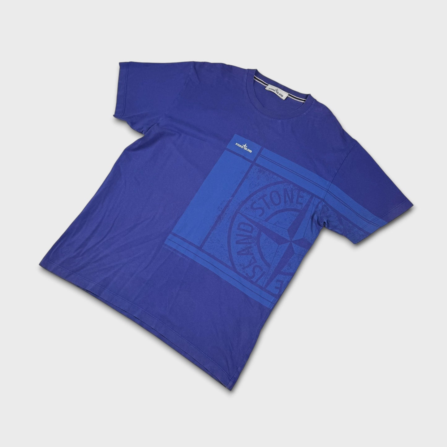 Stone Island Blue Graphic T-Shirt L