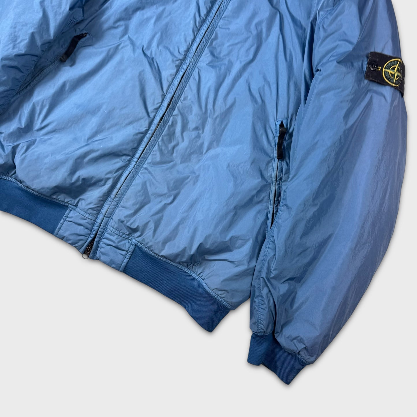 Stone Island Blue Primaloft Insulated Crinkle Reps Jacket XL