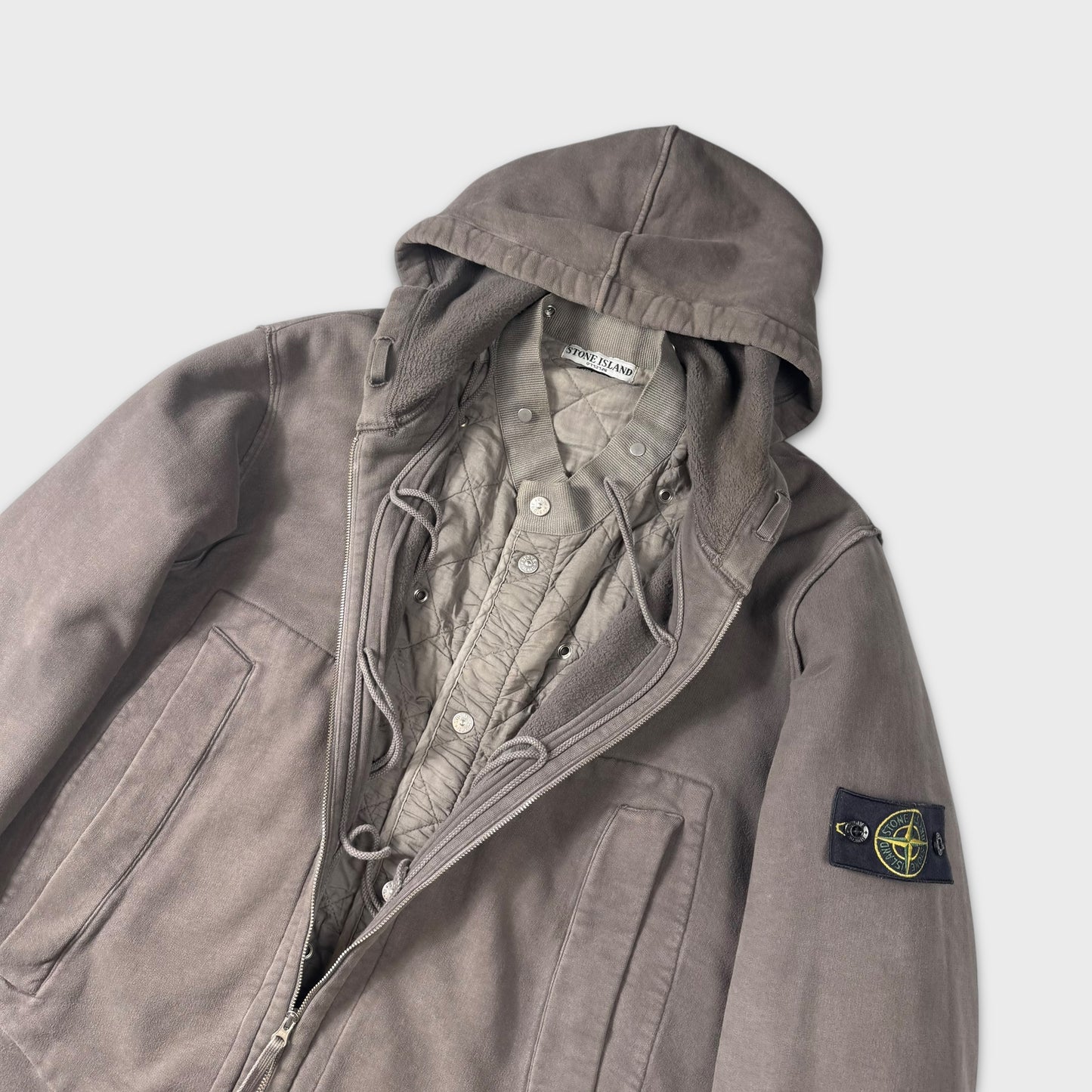 Stone Island Heavy Cotton Hooded Jacket w/ Liner L