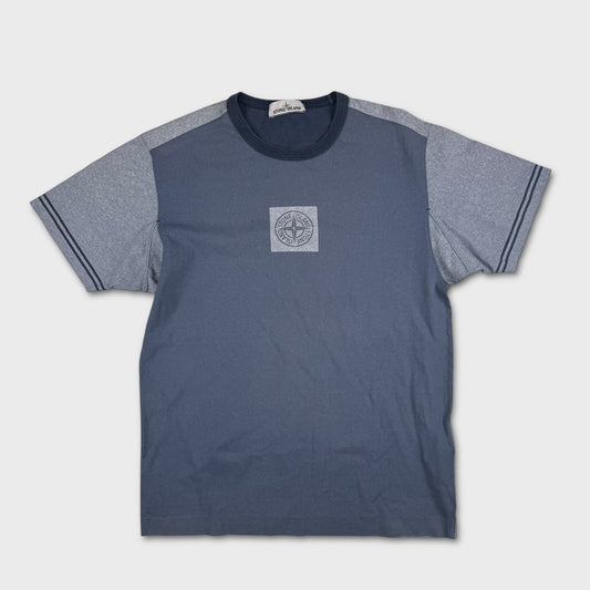 Stone Island Two-Tone Chalk Compass T-Shirt L