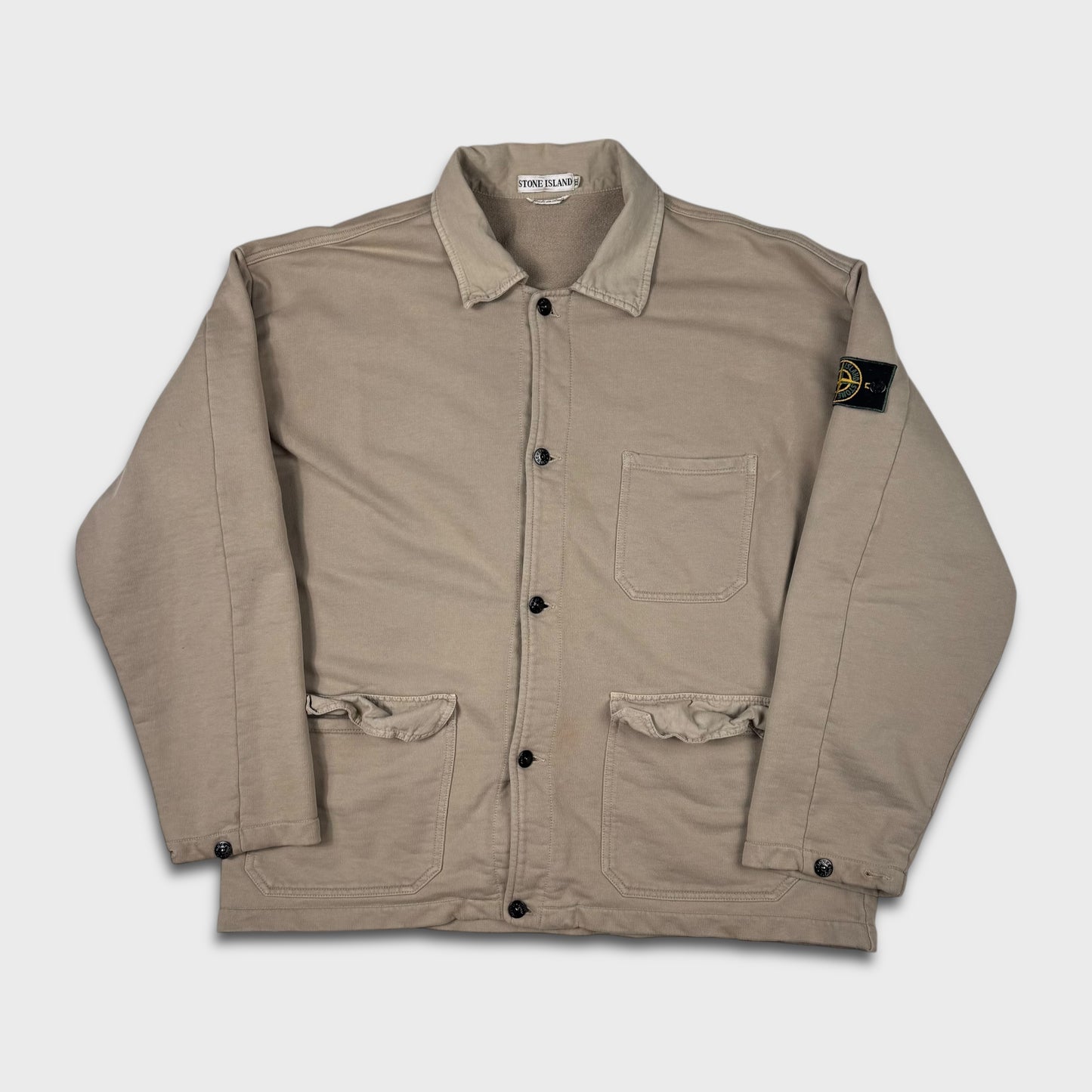 Stone Island AW96 Button ‘Green Edge’ Sweatshirt XXL