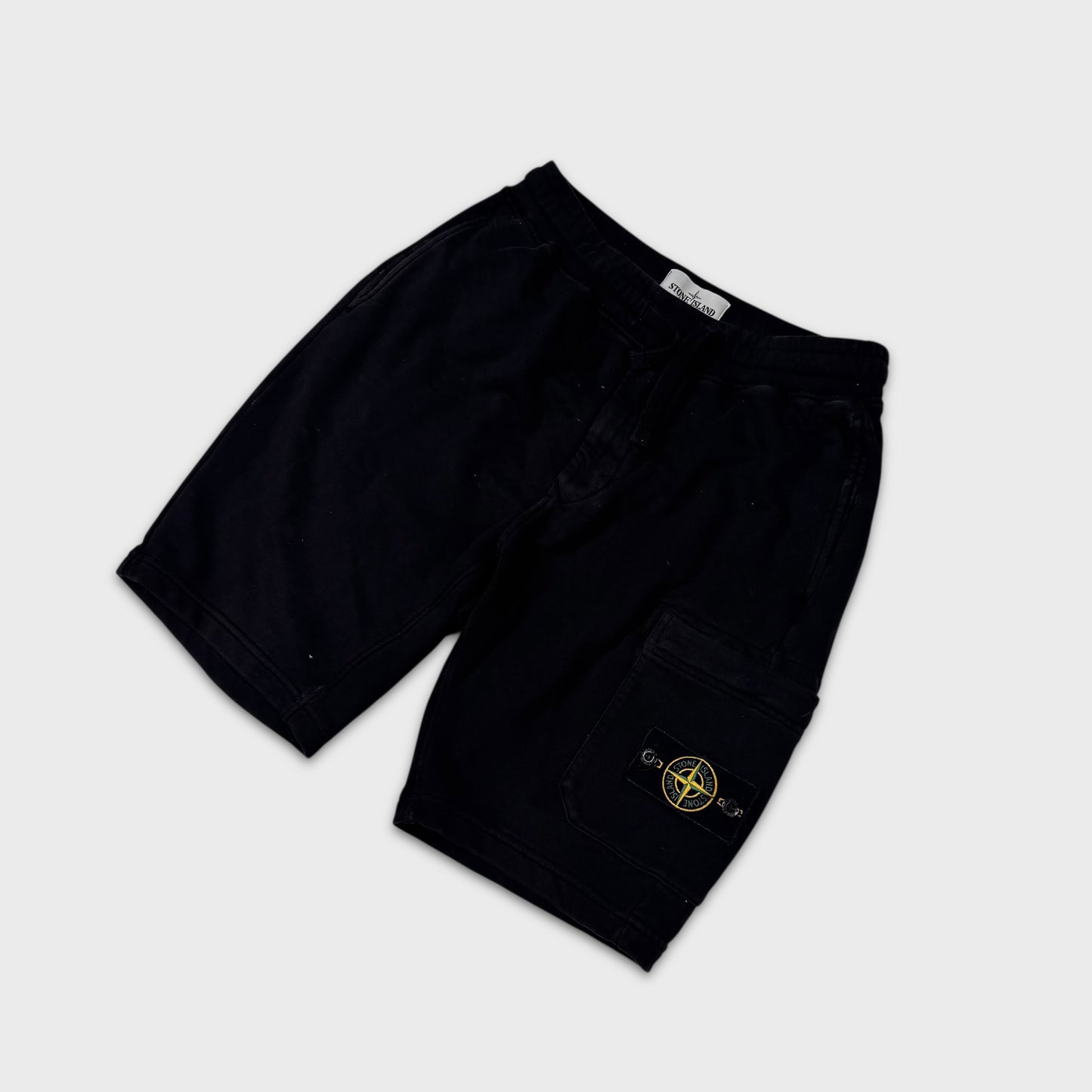 Stone Island Black Cotton Shorts S