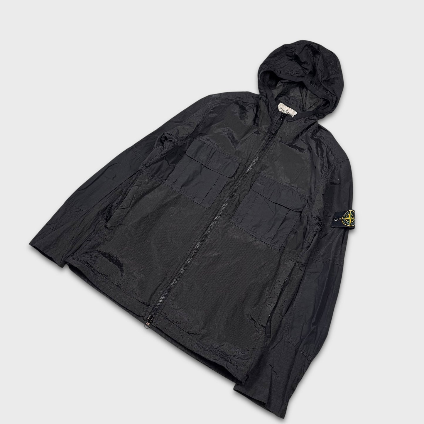 Stone Island Black Ripstop Nylon Metal Jacket M