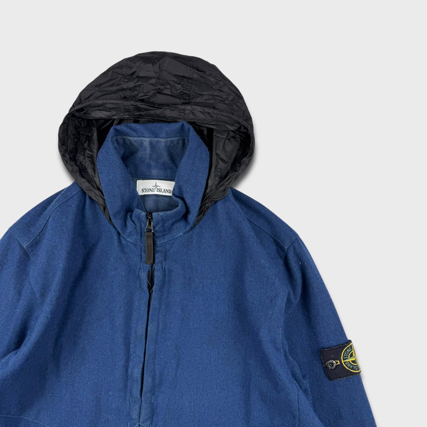 Stone Island Blue Wool Soft Shell Jacket XL