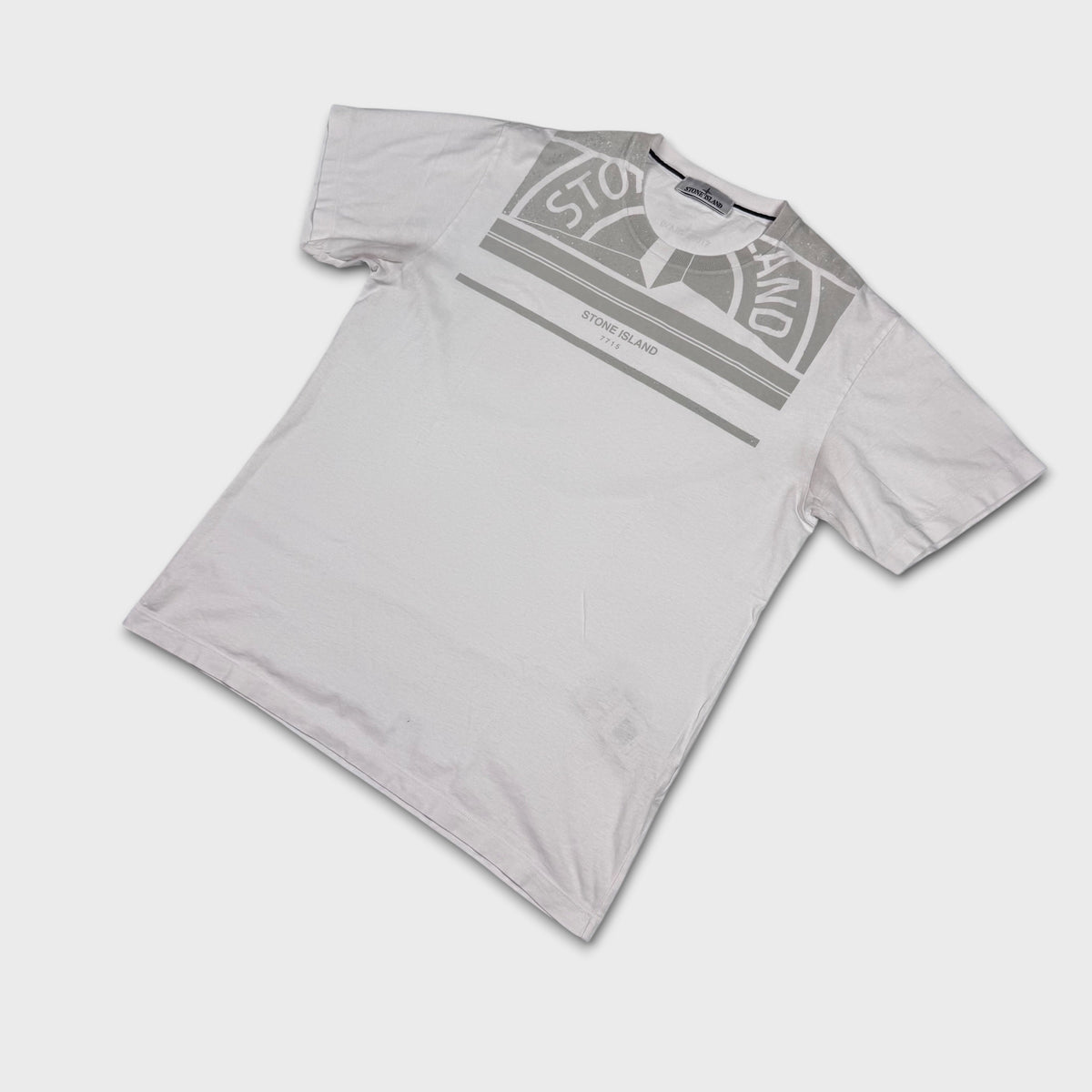Stone Island White Graphic T-Shirt XL