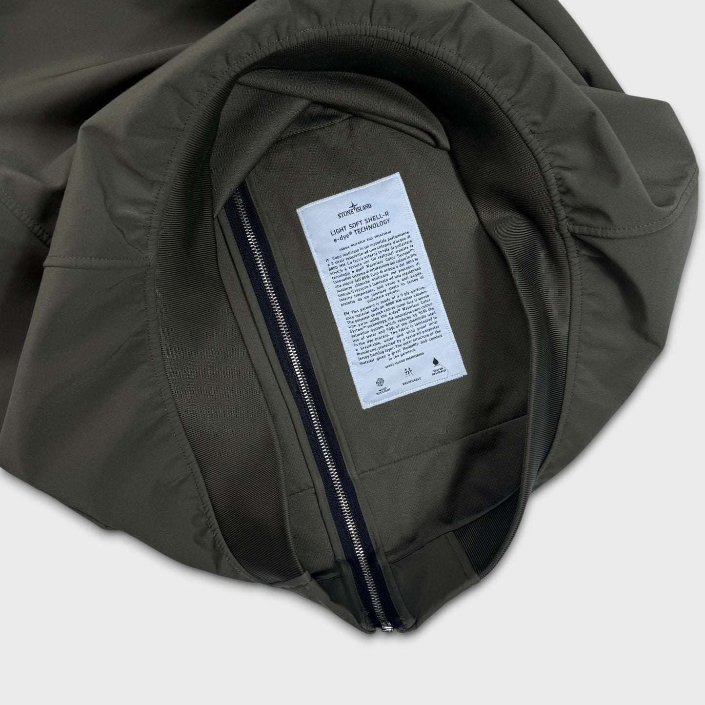 Stone Island Olive Light Soft Shell Jacket XL