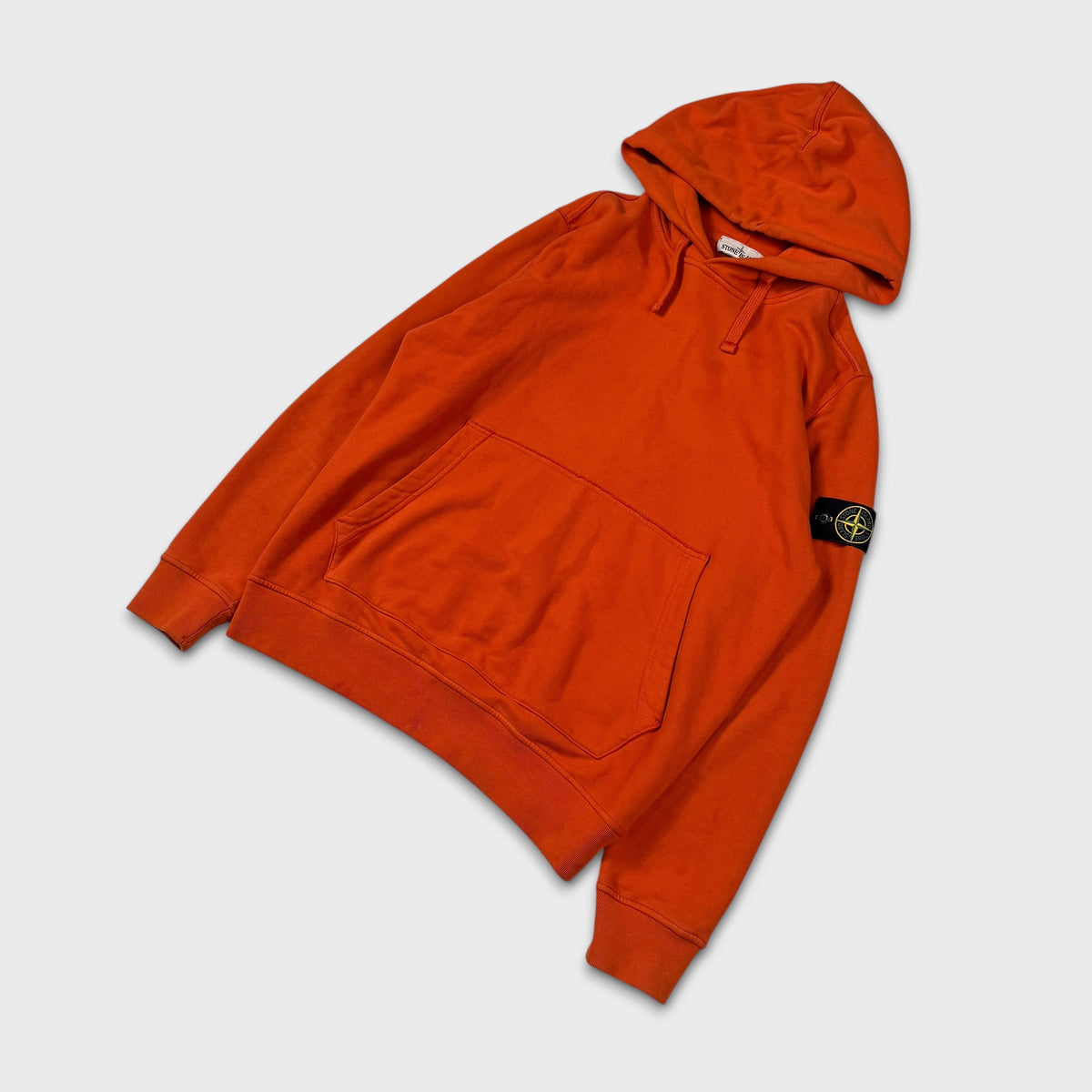 Stone Island Orange Pullover Hoodie XL