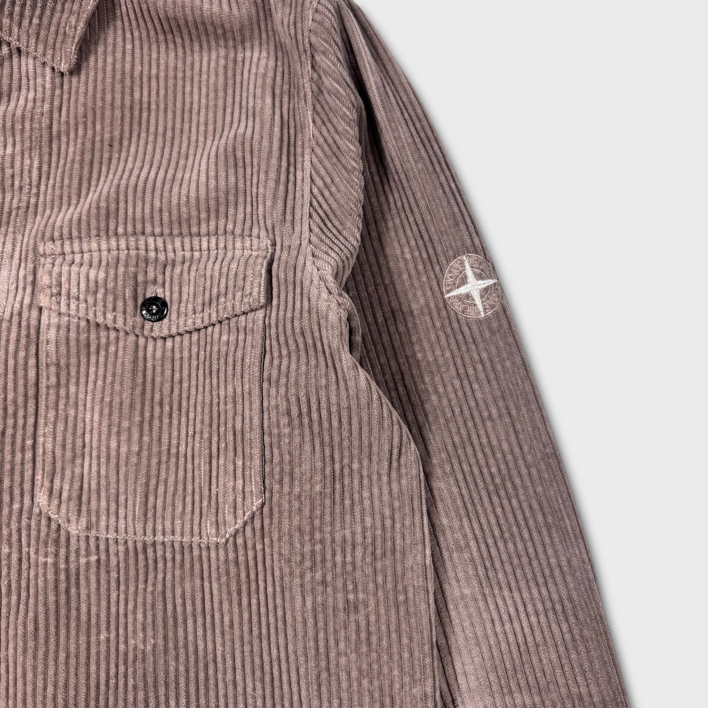 Stone Island Mushroom Grey Cord Overshirt M