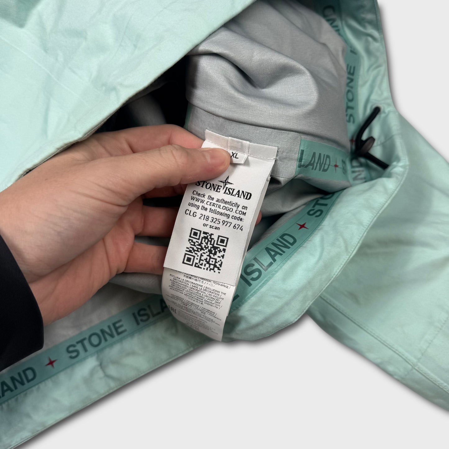 Stone Island Aqua Marina Jacquard 3L Smock Jacket XL