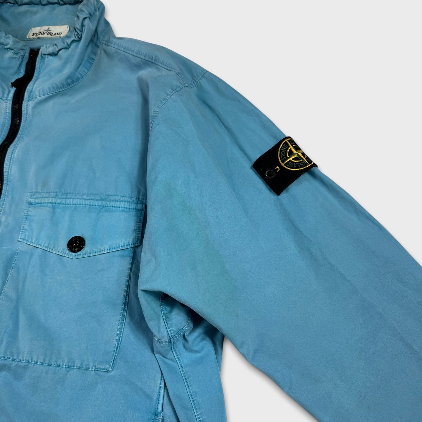 Stone Island Blue Pullover Smock Jacket L