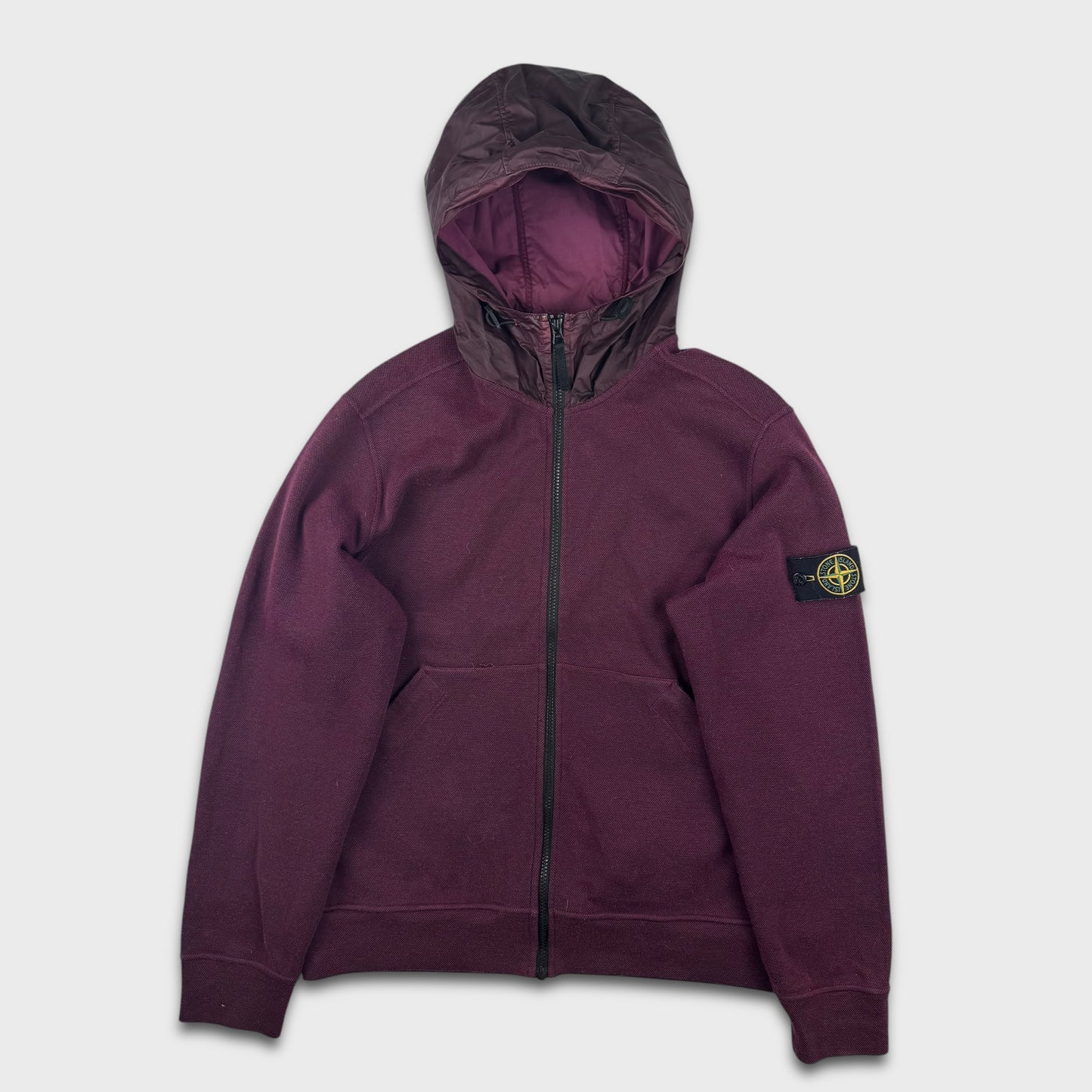 Stone Island Purple Mussola Hoodie Zip Up XL