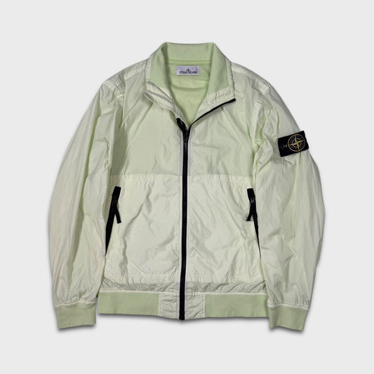 Stone Island Lime Green Garment Dyed Crinkle Reps NY Jacket S