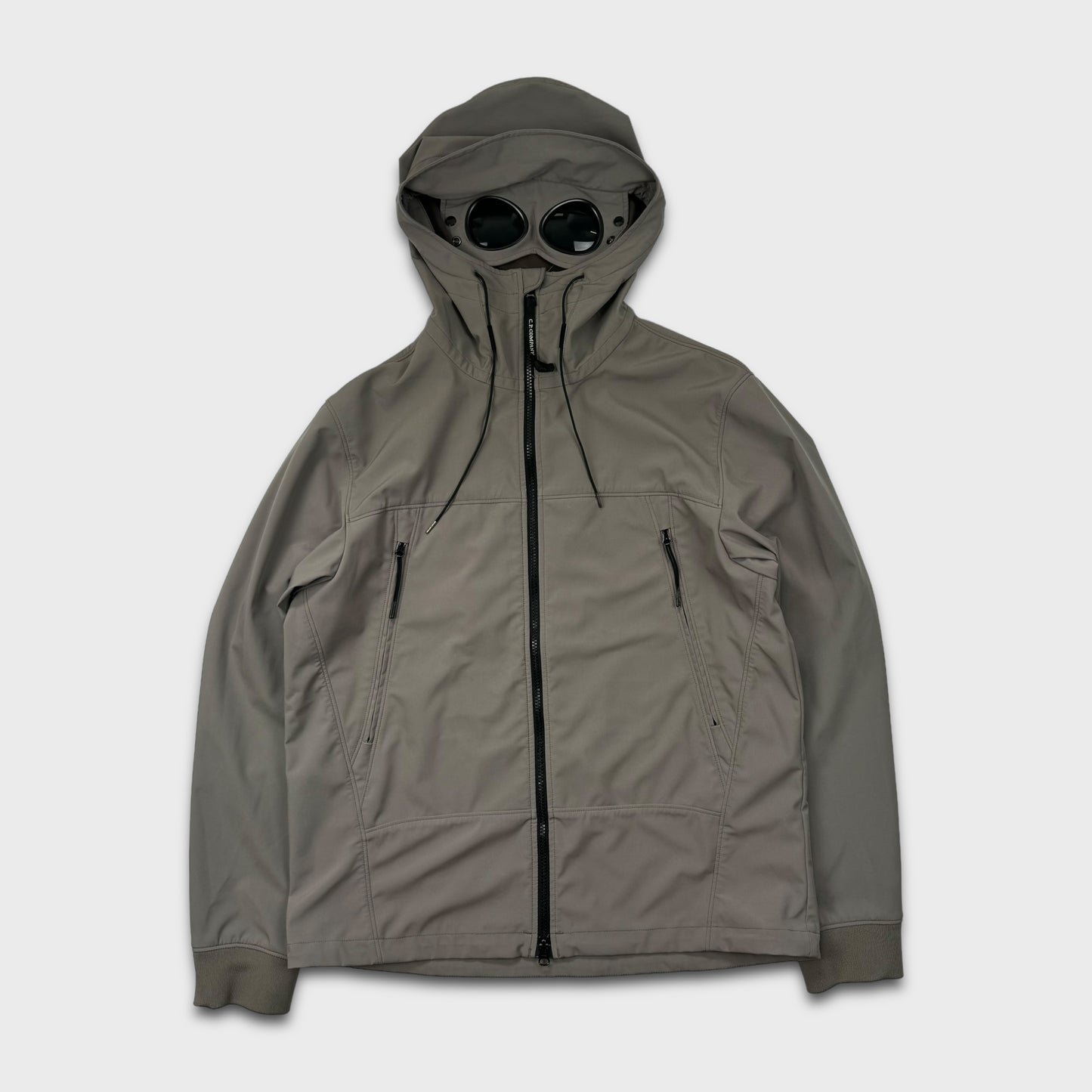 CP Company Grey / Khaki Soft Shell Goggle Jacket XL