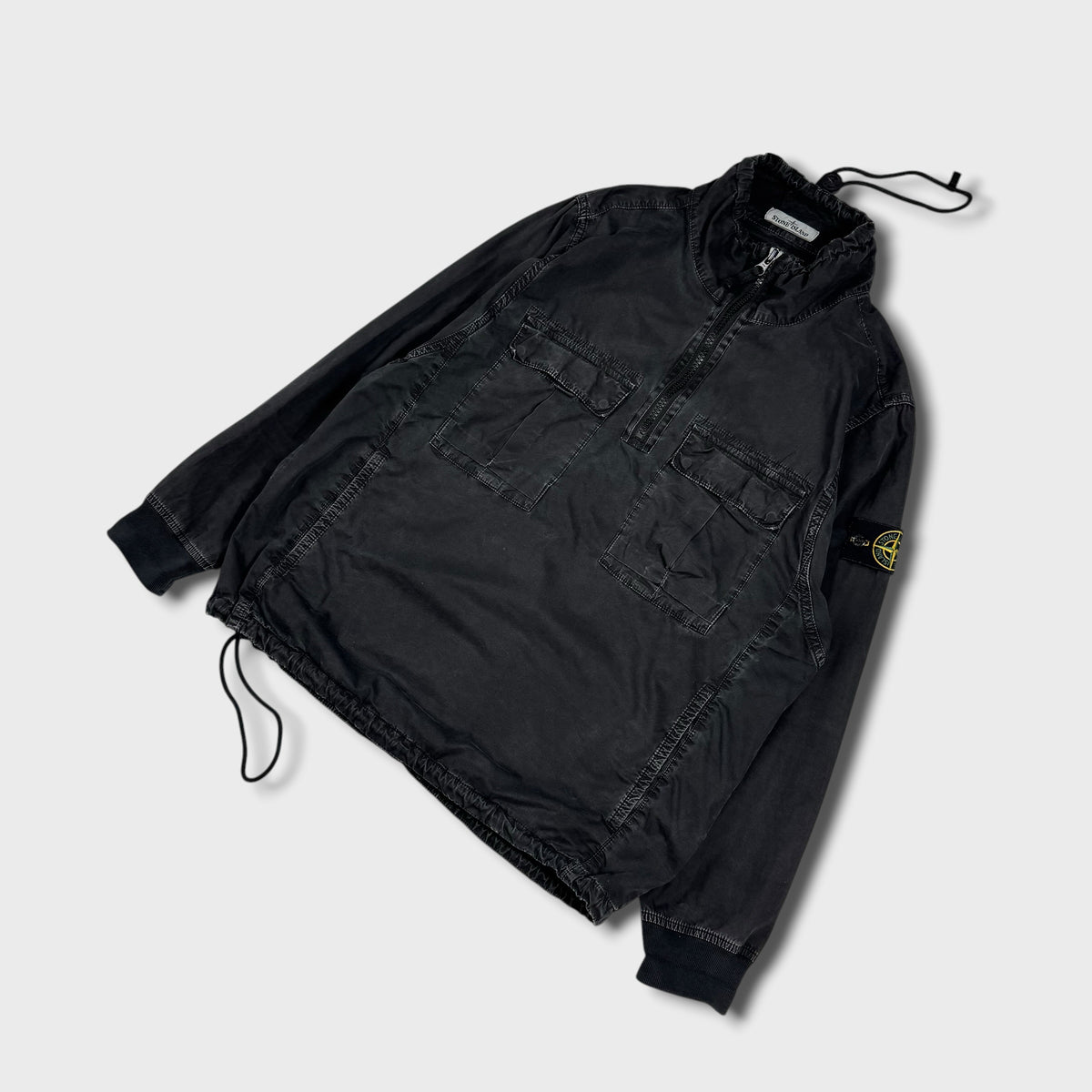 Stone Island Black Pullover Smock Jacket M