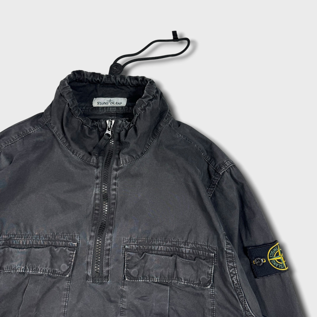 Stone Island Black Pullover Smock Jacket M