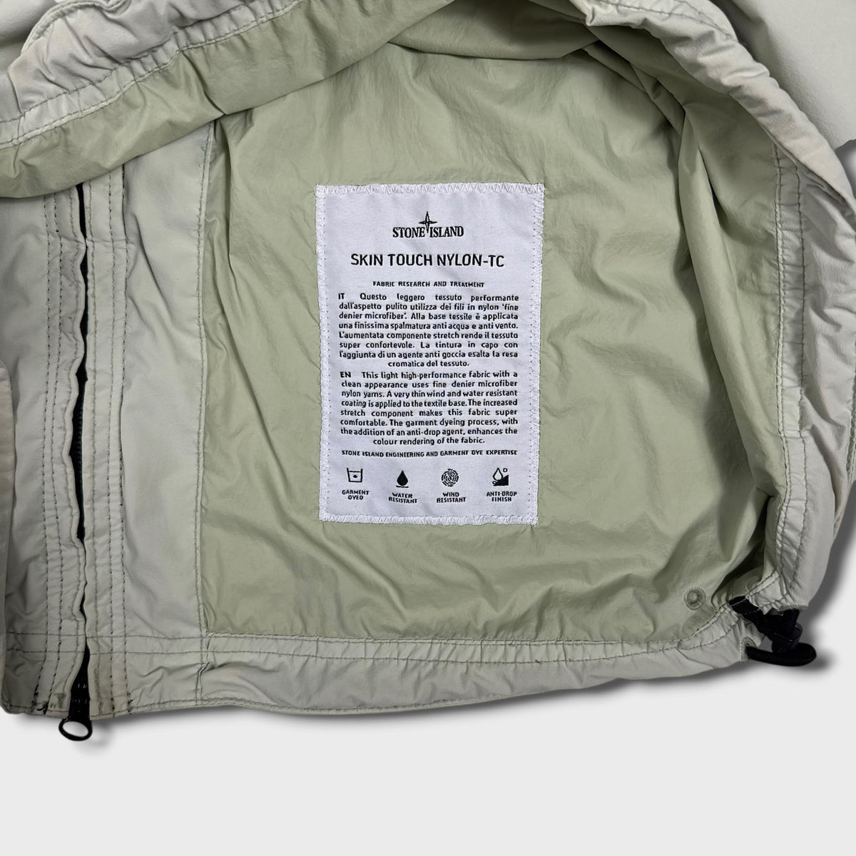 Stone Island Sage Green Skin Touch Jacket S