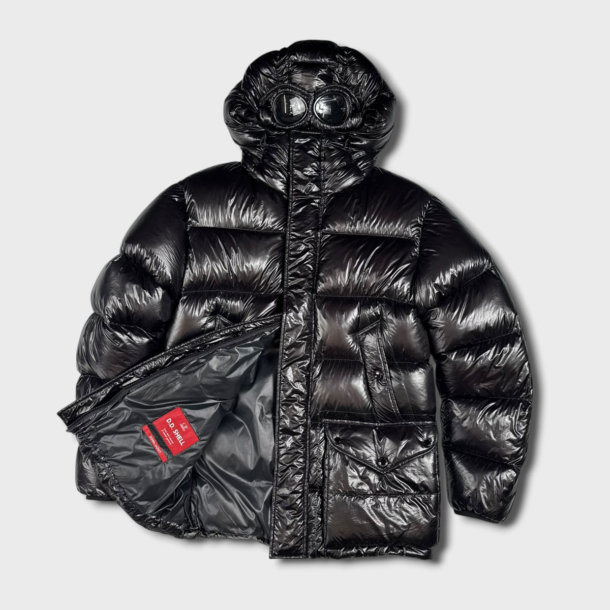 CP Company DD Shell Goggle Hood Puffer Jacket S
