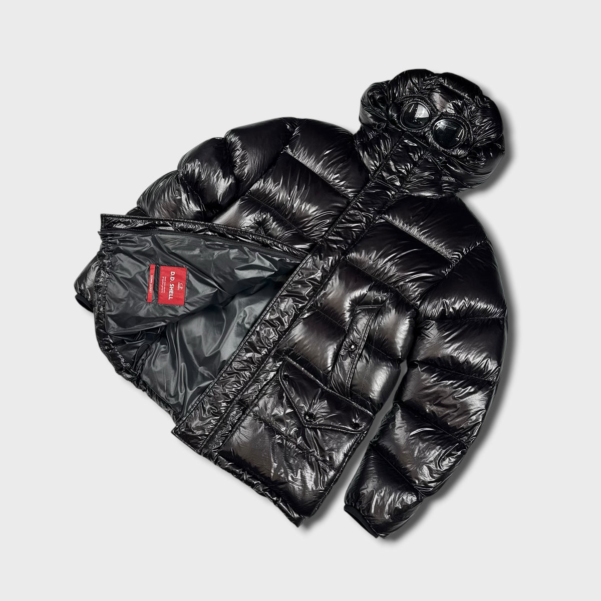 CP Company DD Shell Goggle Hood Puffer Jacket S