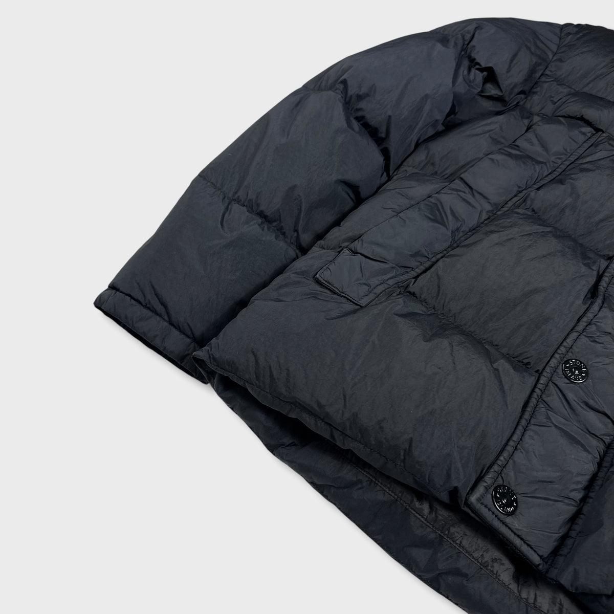 Stone Island Garment Dyed Crinkle Reps NY Down Fur Hood Jacket L