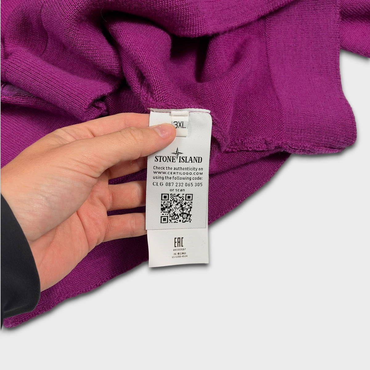 Stone Island Purple Pocket Knit 3XL
