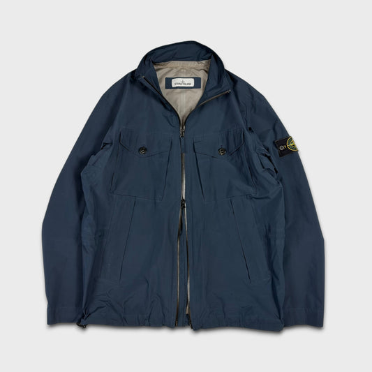 Stone Island Navy Goretex Paclite Technology Jacket L